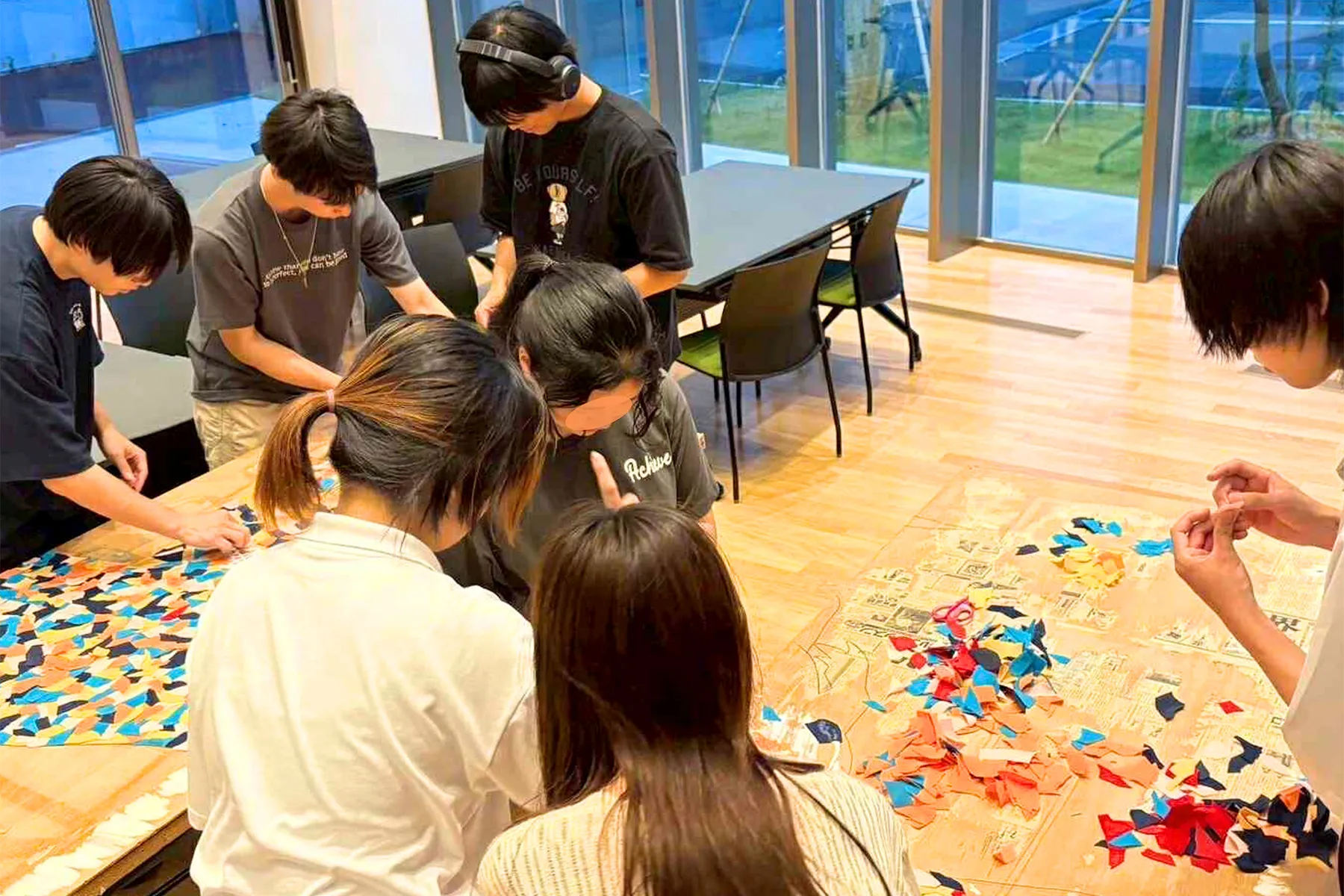 繊維端材が動き出す。 よみがえれ恐竜！ふくい発★端材アート